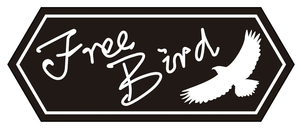 文字の印象を変えたFREE BIRD新規ロゴ検討案