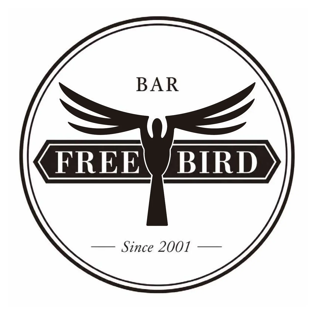 支給されたFREE BIRD円形看板レイアウト案