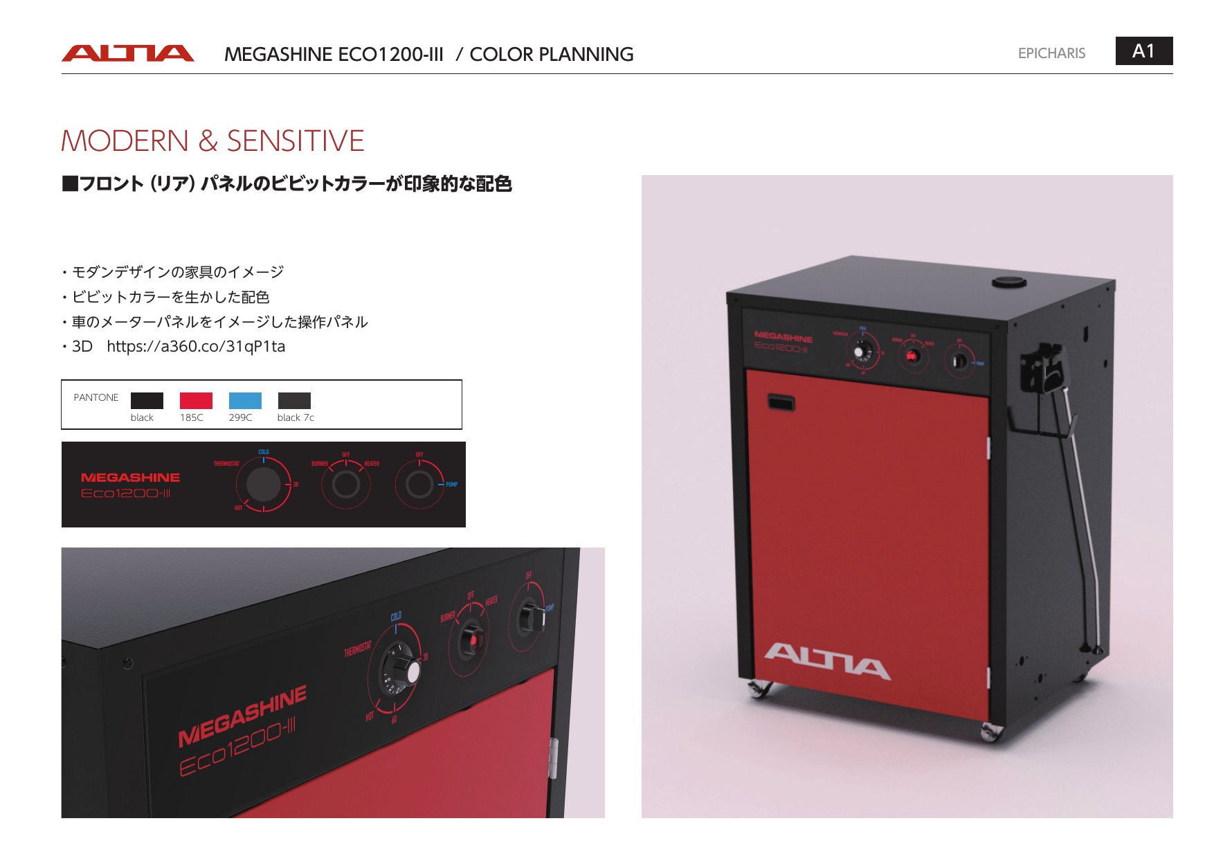 MEGASHINE ECO1200-III カラーリング検討 A1 MODERN & SENSITIVE