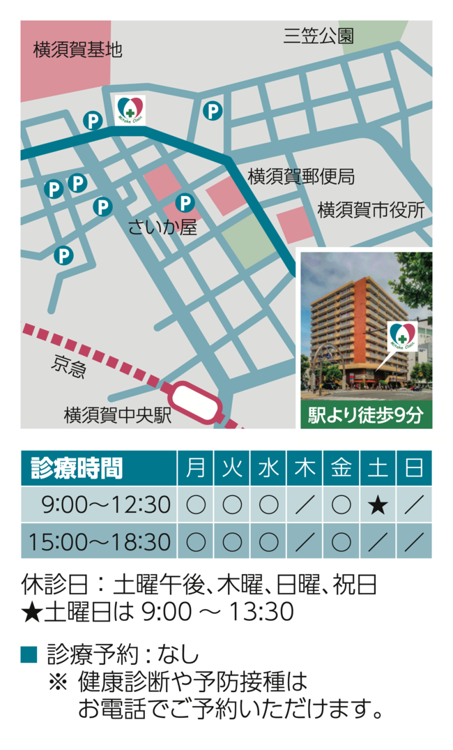 三武内科クリニック名刺 裏面